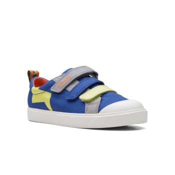 Παιδικό πάνινο Clarks City Vibe Kid Bright Blue μπλε